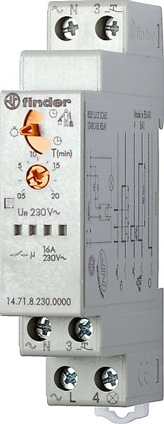 Finder Treppenhausaut.N/L schalt. 1S 16A 230VAC 14.71.8.230.0000 - 14718200 günstig online kaufen