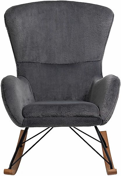 SalesFever Schaukelstuhl »Komfortabl und im Vintage-Stil« () in Lammfellopt günstig online kaufen