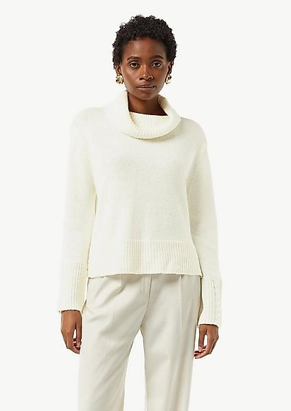 comma Longpullover Strickpullover Rollkragenpullover mit Zopfdetail günstig online kaufen