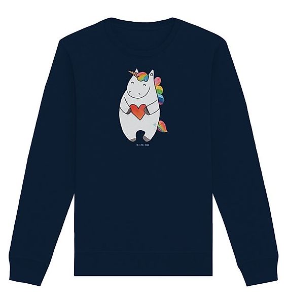 Mr. & Mrs. Panda Longpullover Einhorn Herz Größe L - French Navy - Geschenk günstig online kaufen