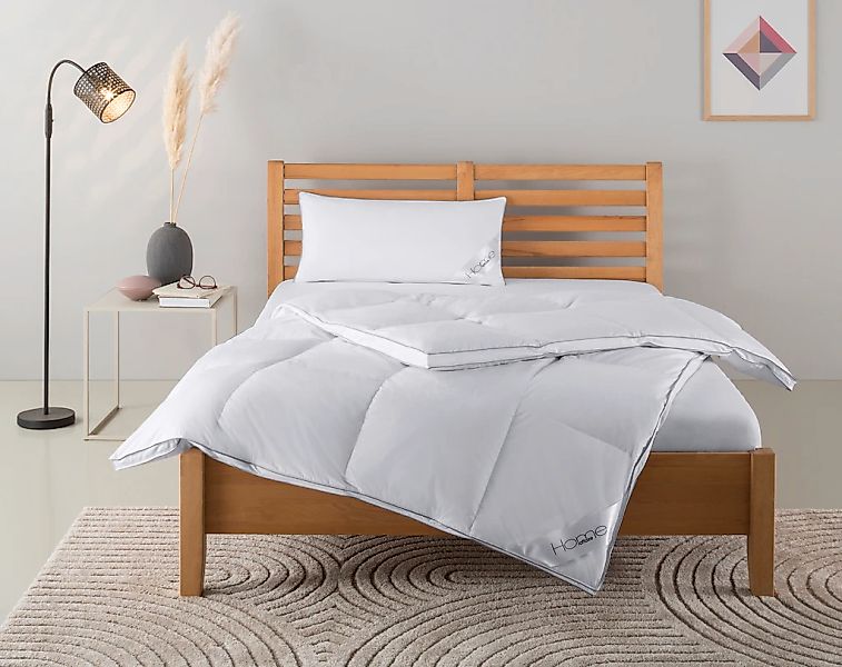 Home affaire Daunenbettdecke + Kopfkissen "Moulle, Bettdecke in 135x200 cm, günstig online kaufen