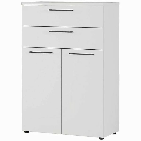 Lomadox Aktenschrank AURAY-01 80cm Lichtgrau 2 Schubkästen, 2 Türen, B/H/T günstig online kaufen