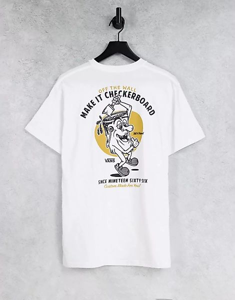 Vans – Paint the Town – T-Shirt in Weiß mit Rückenprint günstig online kaufen
