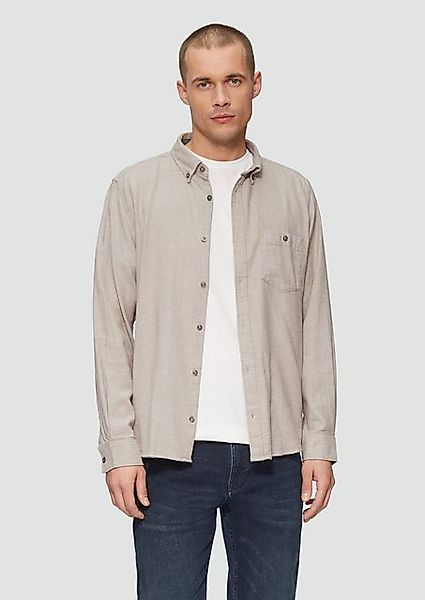 s.Oliver Langarmhemd Regular Fit: Strukturiertes Hemd mit Button-Down-Krage günstig online kaufen