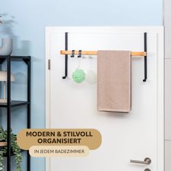 eluno Türregal aus Metall und Bambus, günstig online kaufen