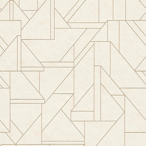 Bricoflor Metallic Tapete Geometrisch Weiß Gold Ideal für Schlafzimmer und günstig online kaufen