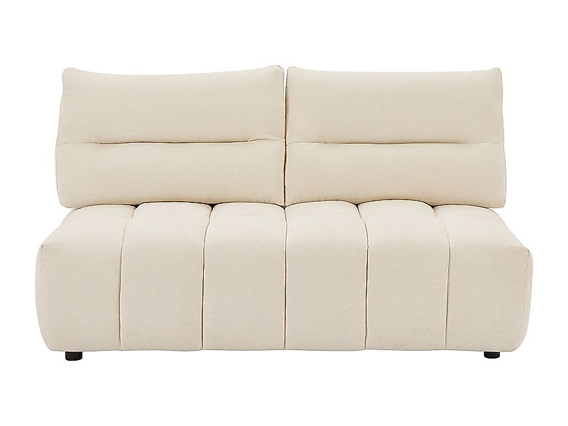 Sofa 2-Sitzer mit verstellbarer Rückenlehne - Strukturstoff - Beige - APOLI günstig online kaufen