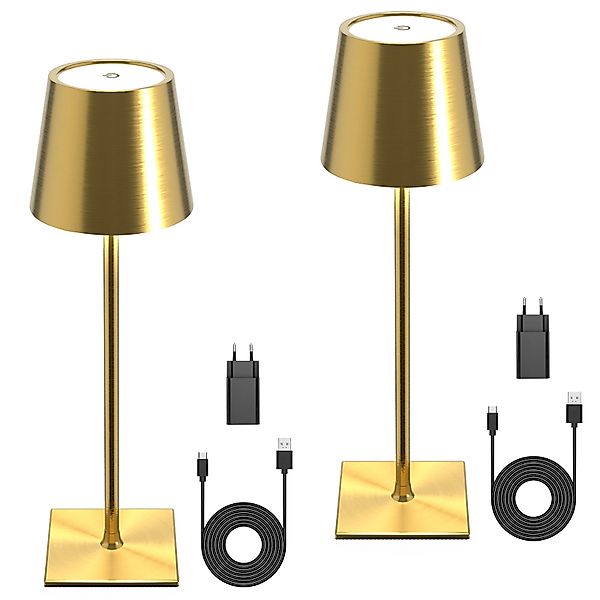 LQWELL LED Tischleuchte Tischlampe Kabellos Aufladbar, günstig online kaufen