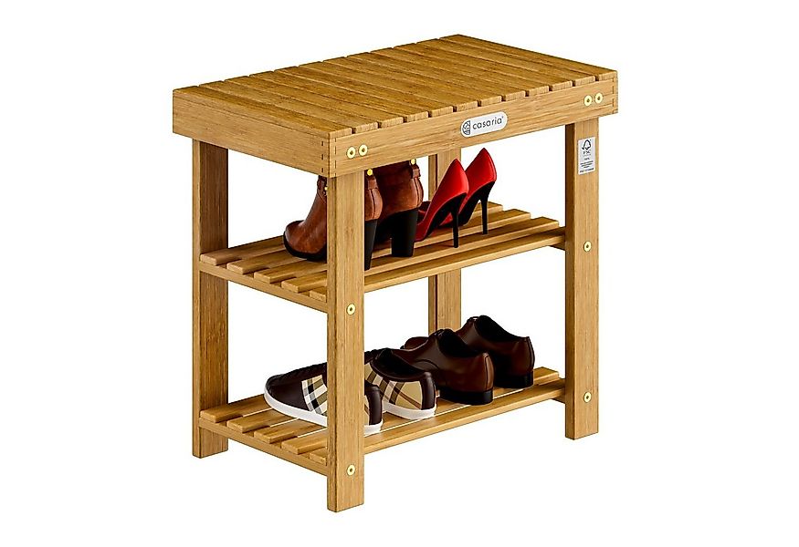 Casaria Schuhbank (1-St), mit Sitzfläche 50x46x33cm 160kg Belastbarkeit 3 E günstig online kaufen