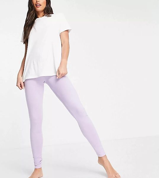 ASOS DESIGN Tall – Mix & Match – Pyjama-Leggings aus Jersey in Flieder-Viol günstig online kaufen