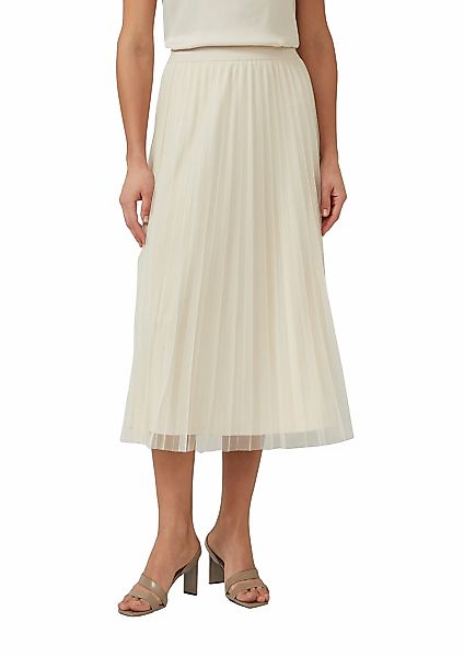 s.Oliver BLACK LABEL Midirock mit Falten und Gummibund günstig online kaufen