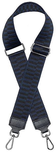 Caspar Schultertasche BSG03 breiter Leder / Textil Schultergurt mit silberf günstig online kaufen