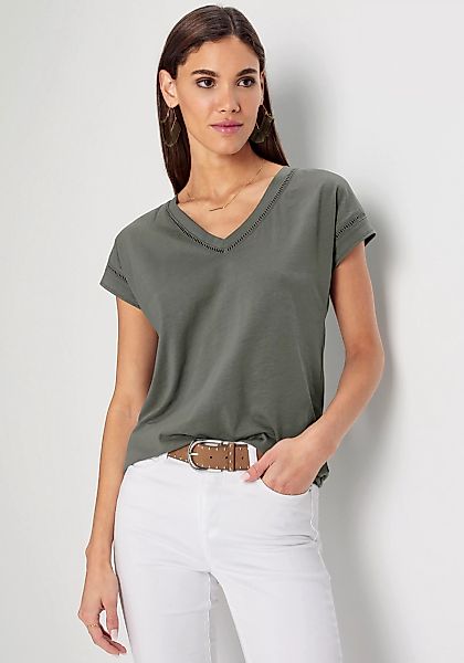 HECHTER PARIS T-Shirt Mit eleganten Spitzen-Details - NEUE KOLLEKTION günstig online kaufen