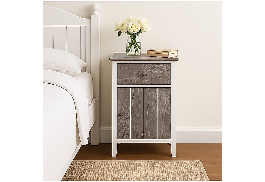 HTI-Living Nachtschrank Nachtschrank Mia Landhaus Türanschlag rechts (Stück günstig online kaufen