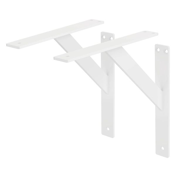 ML-Design 2 Stück Regalhalterung 240x240mm Weiß Aluminium Schwebende Regalw günstig online kaufen