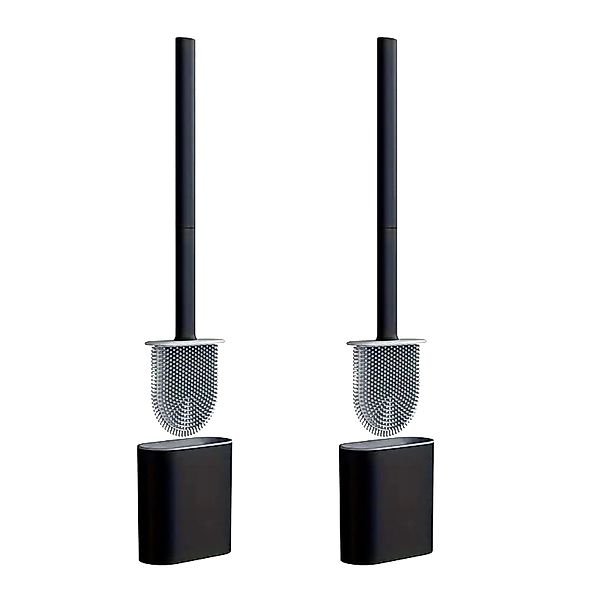 HAC24 WC-Garnitur Silikon Toilettenbürste Flach WC-Bürste günstig online kaufen