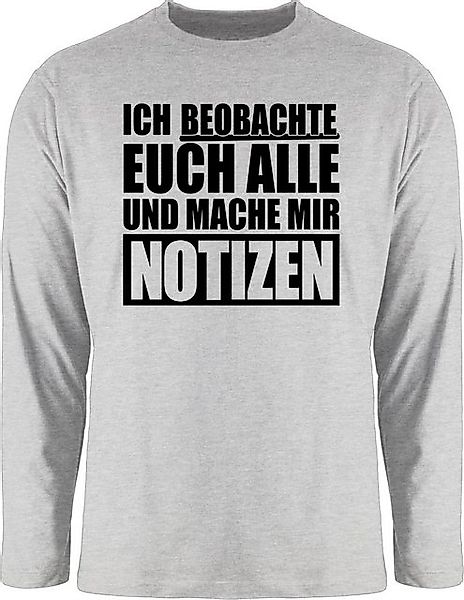 Shirtracer Rundhalsshirt Ich beobachte euch alle - schwarz Festival günstig online kaufen