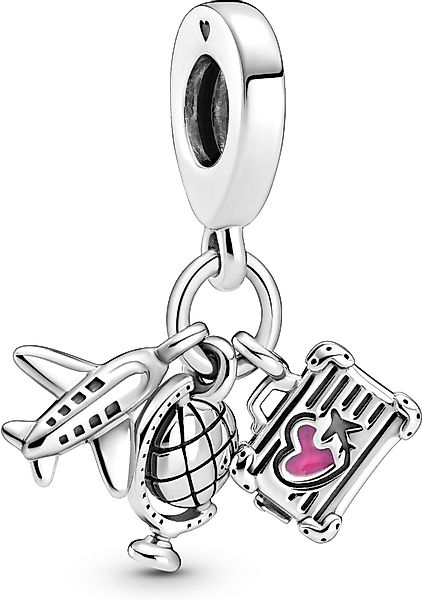 Pandora Bead Charm-Flugzeug, Globus und Koffer günstig online kaufen