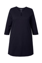 Ulla Popken Longshirt Longshirt A-Linie Rundhalsausschnitt günstig online kaufen