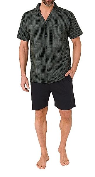 Normann Pyjama Herren kurzarm Schlafanzug Shorty Pyjama zum durchknöpfen günstig online kaufen