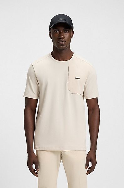 BOSS GREEN T-Shirt Tee PKT Glamping mit Materialmix günstig online kaufen