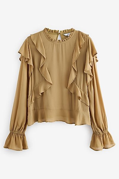Next Langarmbluse Langärmlige Bluse mit Rüschen günstig online kaufen