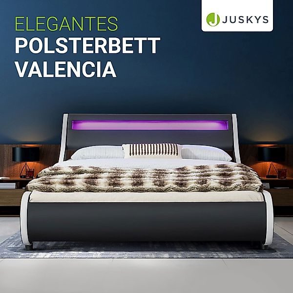 Juskys Polsterbett Valencia, 140x200 cm, mit günstig online kaufen