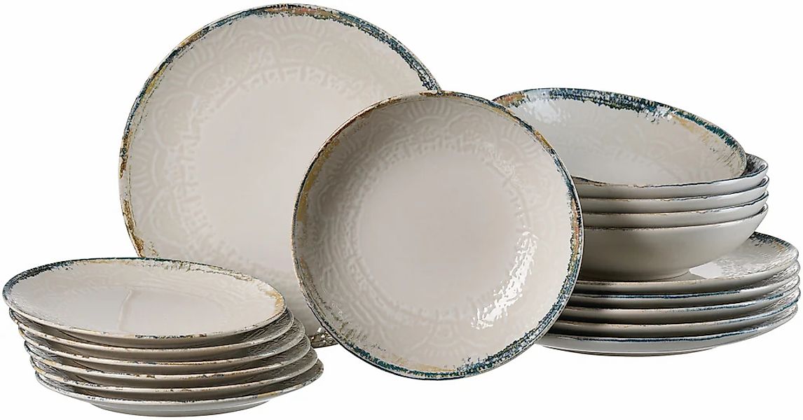 Ritzenhoff & Breker Tafelservice "Alfonso" Teller Set, aus Steinzeug für 6 günstig online kaufen