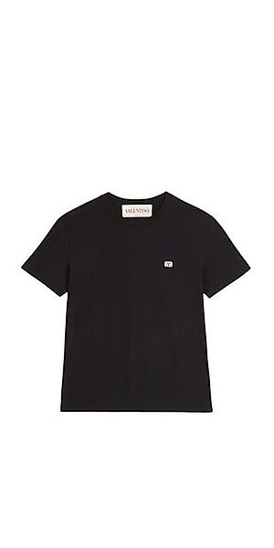 Valentino Print-Shirt VALENTINO COTTON T-SHIRT WITH VLOGO PATCH BLACK günstig online kaufen