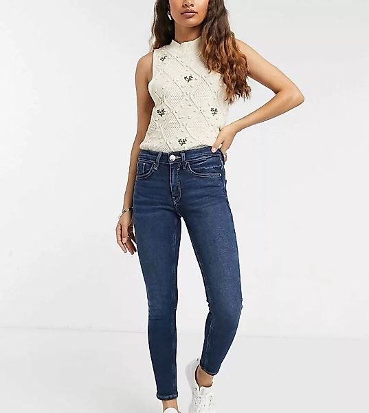 River Island Petite – Amelie – Enge Jeans in authentischem Dunkelblau günstig online kaufen
