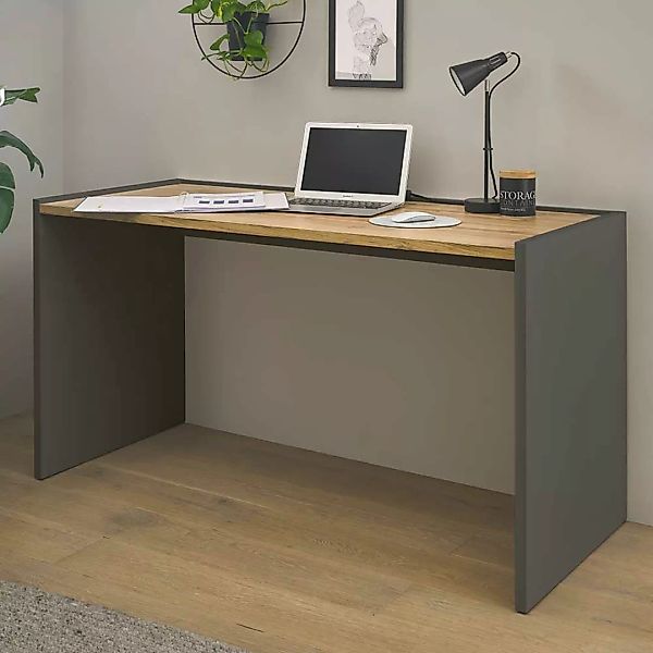 Schreibtisch zweifarbig in modernem Design 143x77x63 cm günstig online kaufen