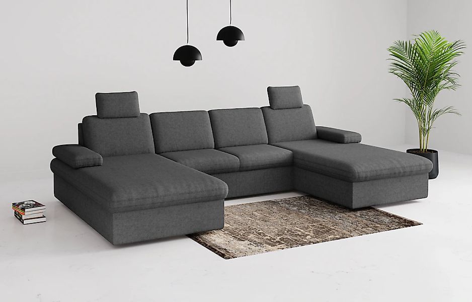 sit&more Wohnlandschaft "Moreno", mit Armteilverstellung,wahlweise mit Bett günstig online kaufen