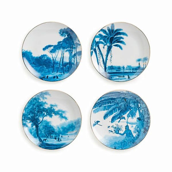 Dessertteller Landscape keramik blau /  Ø 22.5 cm - 4er Set - Porzellan - & günstig online kaufen