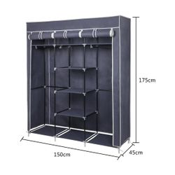 Mondeer Stoffschrank Kleiderschrank Faltschrank Garderobe mit günstig online kaufen