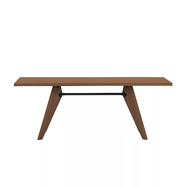 Vitra - Table Solvay Prouvé Tisch 200x90cm - Amerikanischer Nussbaum/Traver günstig online kaufen