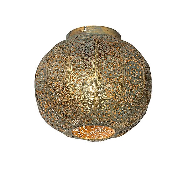 Qazqa Deckenleuchte Baloo, ohne Leuchtmittel, E27, Grün, Orientalisch, Stah günstig online kaufen