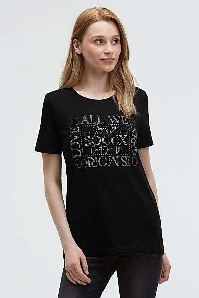 SOCCX Rundhalsshirt aus Baumwolle günstig online kaufen