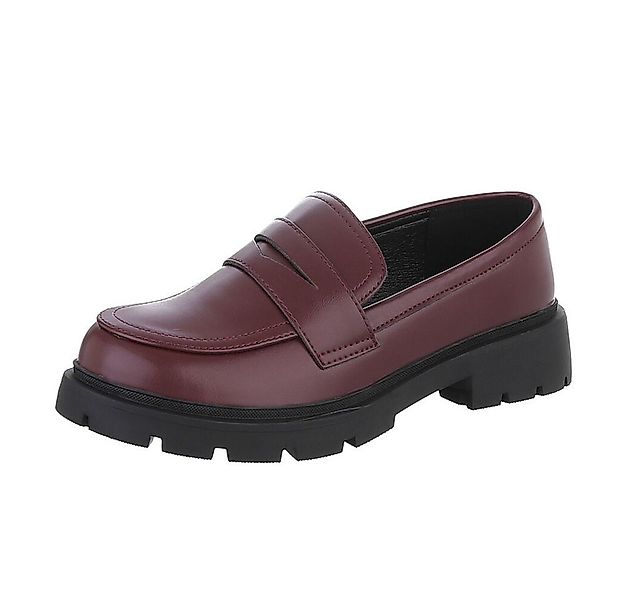Ital-Design Damen Mokassins Freizeit Slipper (87284187) Blockabsatz Mokassi günstig online kaufen