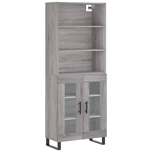 vidaXL Highboard Grau Sonoma 69,5x34x180 cm Holzwerkstoff 3189347 günstig online kaufen