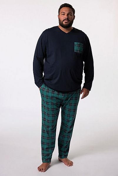 Men Plus Schlafanzug Schlafanzug Zweiteiler Bauchfit Langarm günstig online kaufen