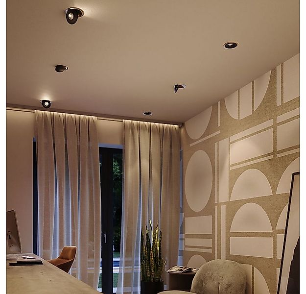 s.luce LED Deckenstrahler Santa Deep schwenkbar & dimmbar Schwarz, Warmweiß günstig online kaufen