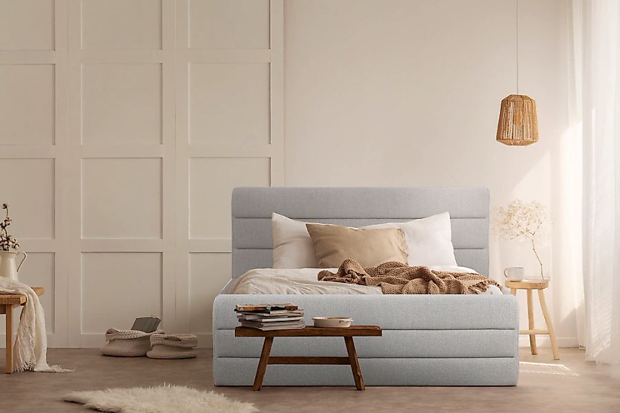 Home affaire Polsterbett "Merrit" Quernaht im Kopf- und Fußteil, in 5 Breit günstig online kaufen