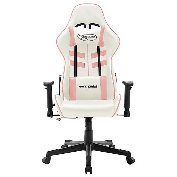 vidaXL Gaming-Stuhl Weiß und Rosa Kunstleder Modell 1 günstig online kaufen