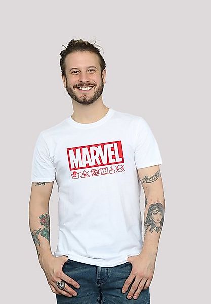 F4NT4STIC T-Shirt Marvel Logo Waschsymbole Print günstig online kaufen
