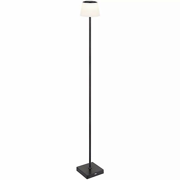 GLOBO LED-Stehleuchte Opal schwarz Kunststoff Metall B/H/T: ca. 14x120x14 c günstig online kaufen