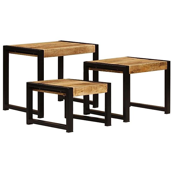 vidaXL Satztische 3 Stk. Massivholz Mango Modell 1 günstig online kaufen