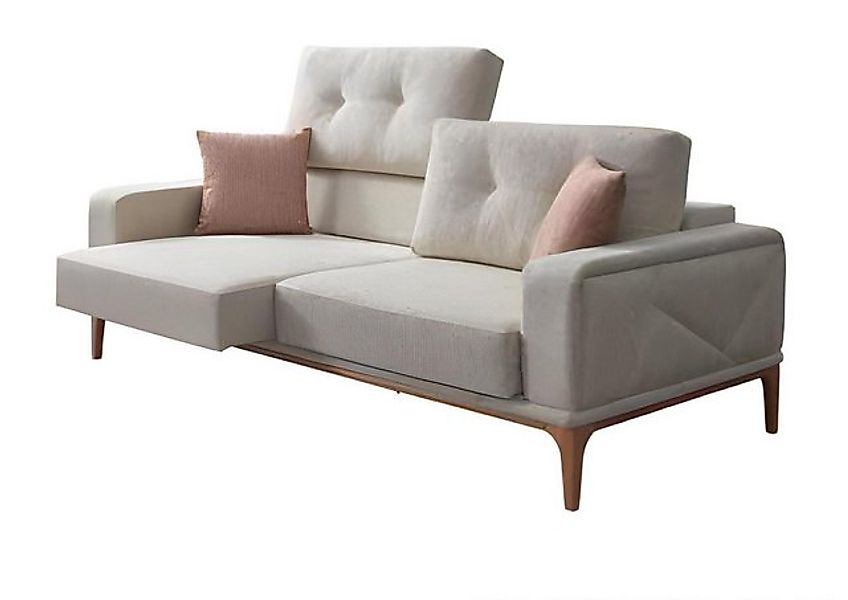 JVmoebel 3-Sitzer Beige 3 Sitzer Couch Textil Stoff Sofa Wohnzimmer, 1 Teil günstig online kaufen