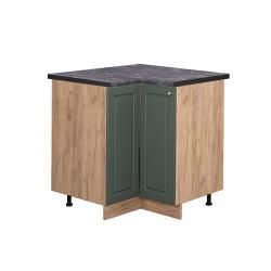 Vicco Eckunterschrank Fame-Line, Grün-Gold Landhaus/Goldkraft Eiche, günstig online kaufen