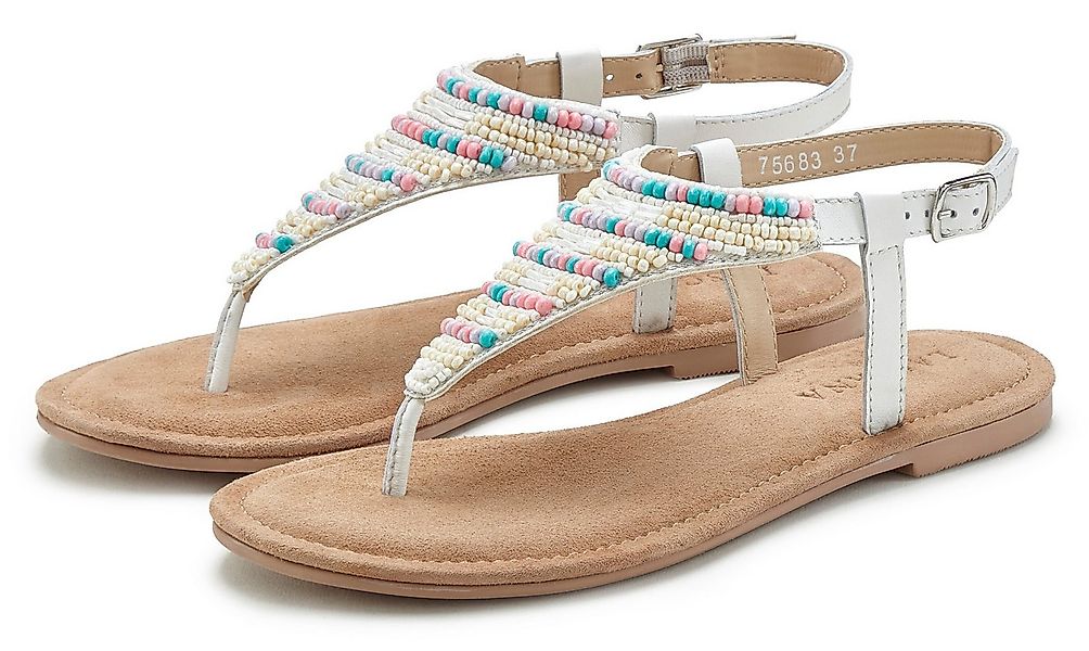 LASCANA Zehentrenner, Pantolette, Sandalette, Sommerschuh Sandale mit Schmu günstig online kaufen