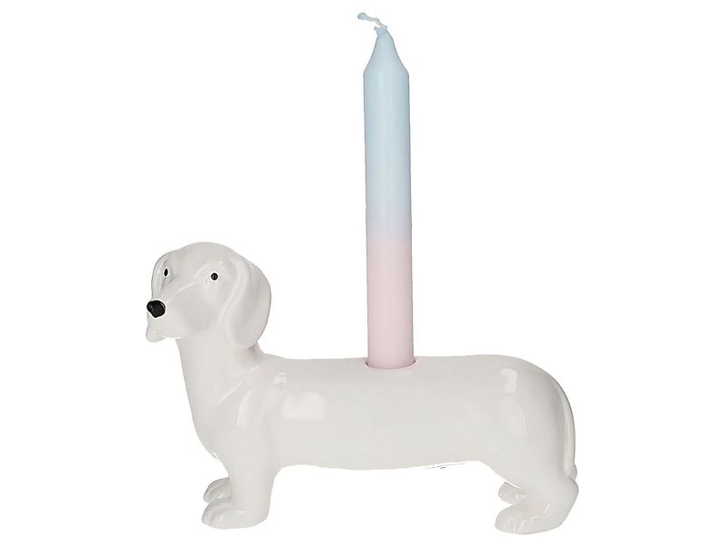 Giftcompany Kerzenhalter Mignon Kerzenhalter Dackel weiß 13,2cm günstig online kaufen